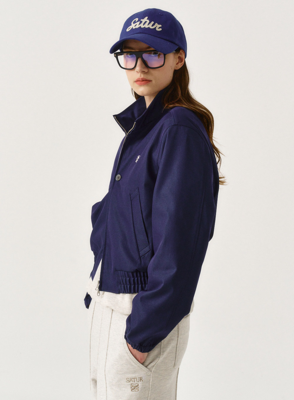 ★関税込★SATUR★Lecce Two Tone Zip Up Jacket★ MUSINSA | SATUR Lecce two-tone zip-up jacket emerald blue