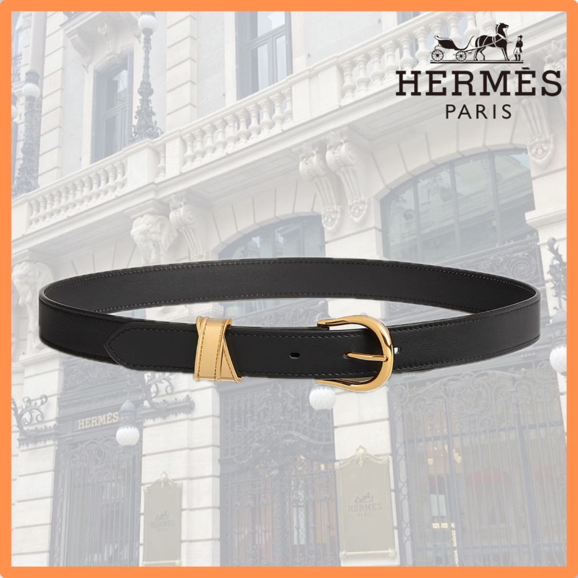 【メタルバックル付き ♪】HERMES Ecuyere24 ベルト
