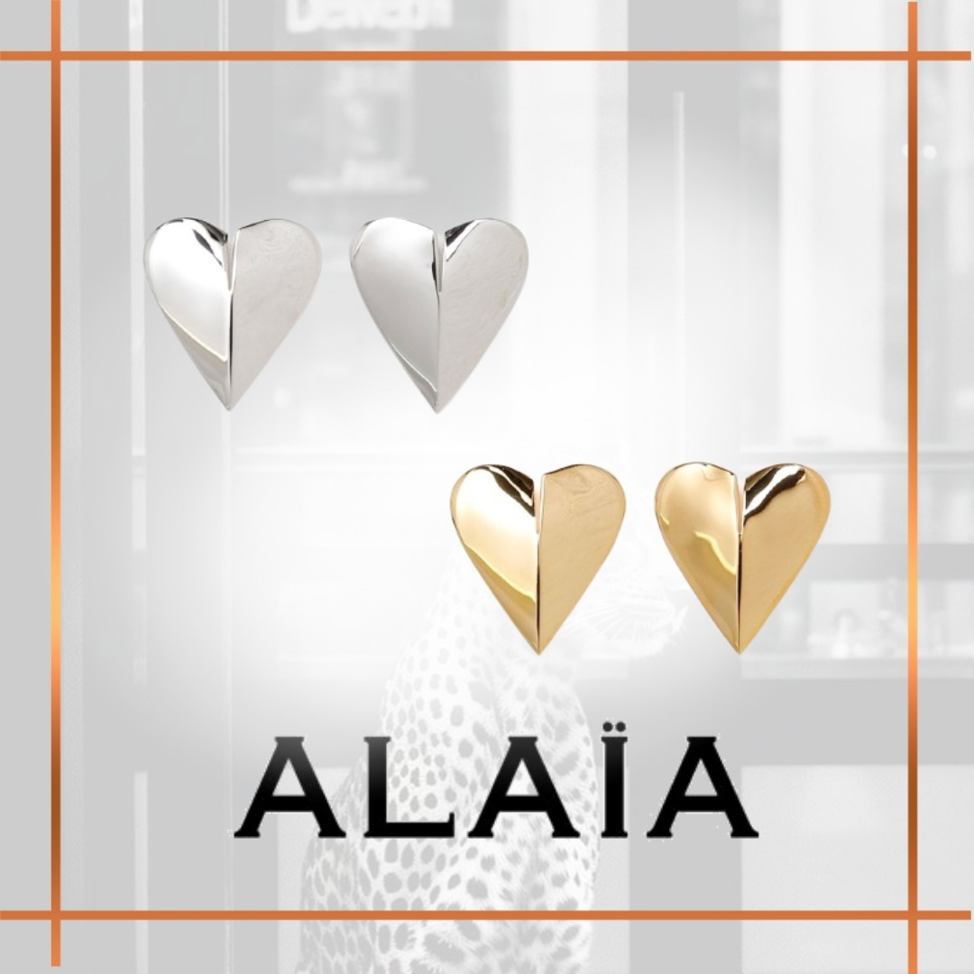 【ALAIA】アライア ハート ミニ スプリットイヤリング ピアス