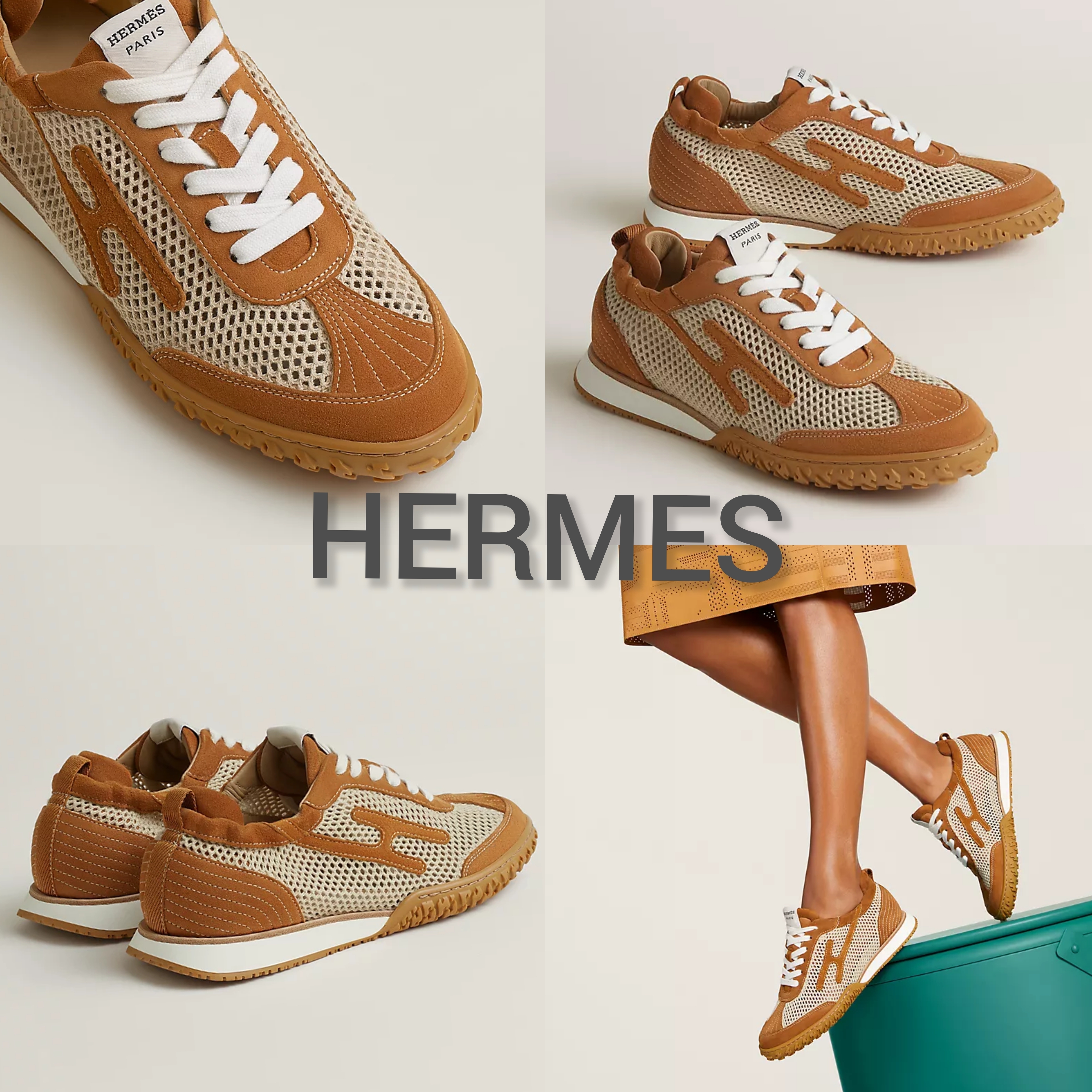 【希少商品☆】HERMES レディース スニーカー シューズ Natural
