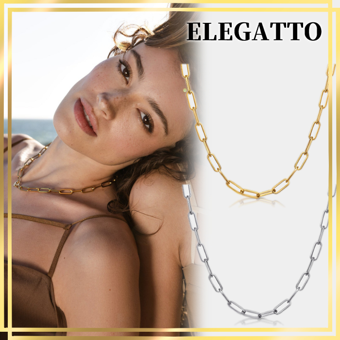 プレゼント最適☆ELEGATTO☆クリップ チェーン ネックレス☆