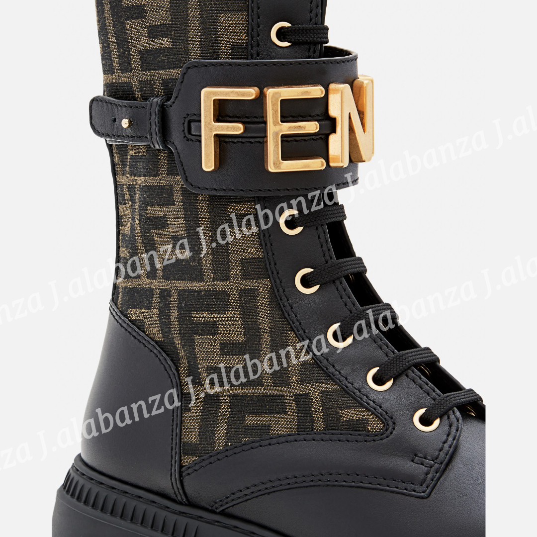 フェンディ☆FFロゴ FENDI GRAPHYコンバットブーツ