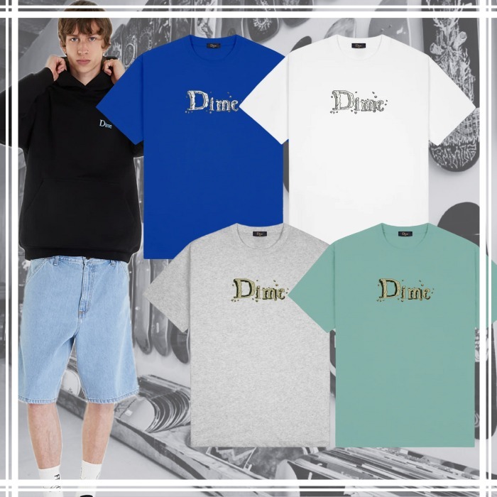 Dime Tシャツ ファッショナブル 快適 ストーン柄 ロゴ デイリー