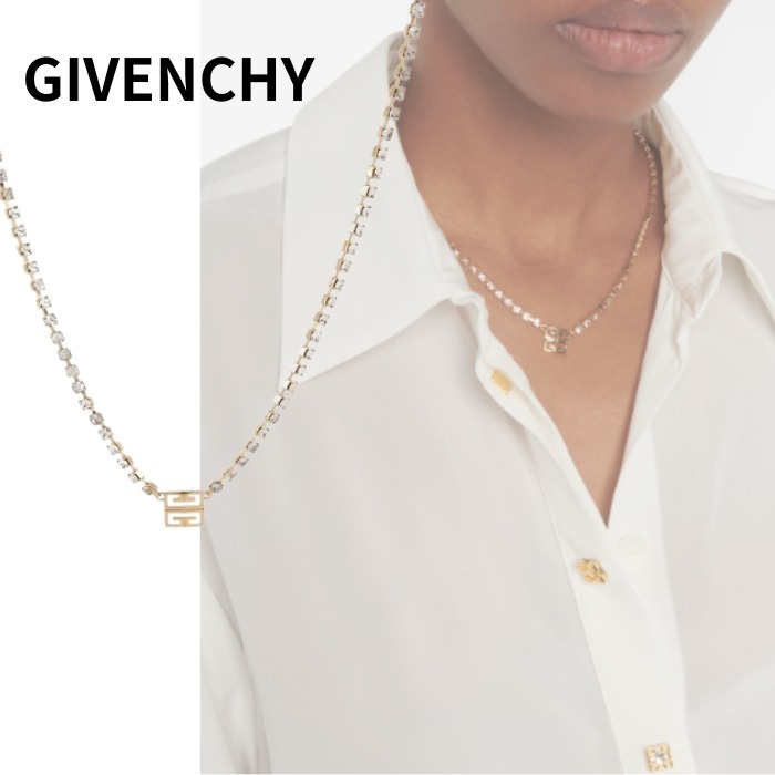 【GIVENCHY】4G スワロフスキー クリスタル 装飾 ネックレス
