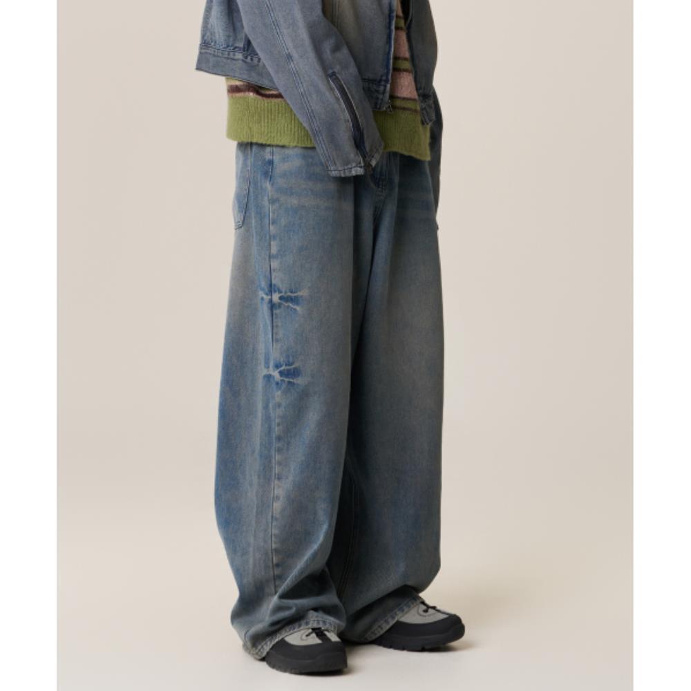 ★SUPERSUB★ Domingo washed wide denim pants washed blue WE