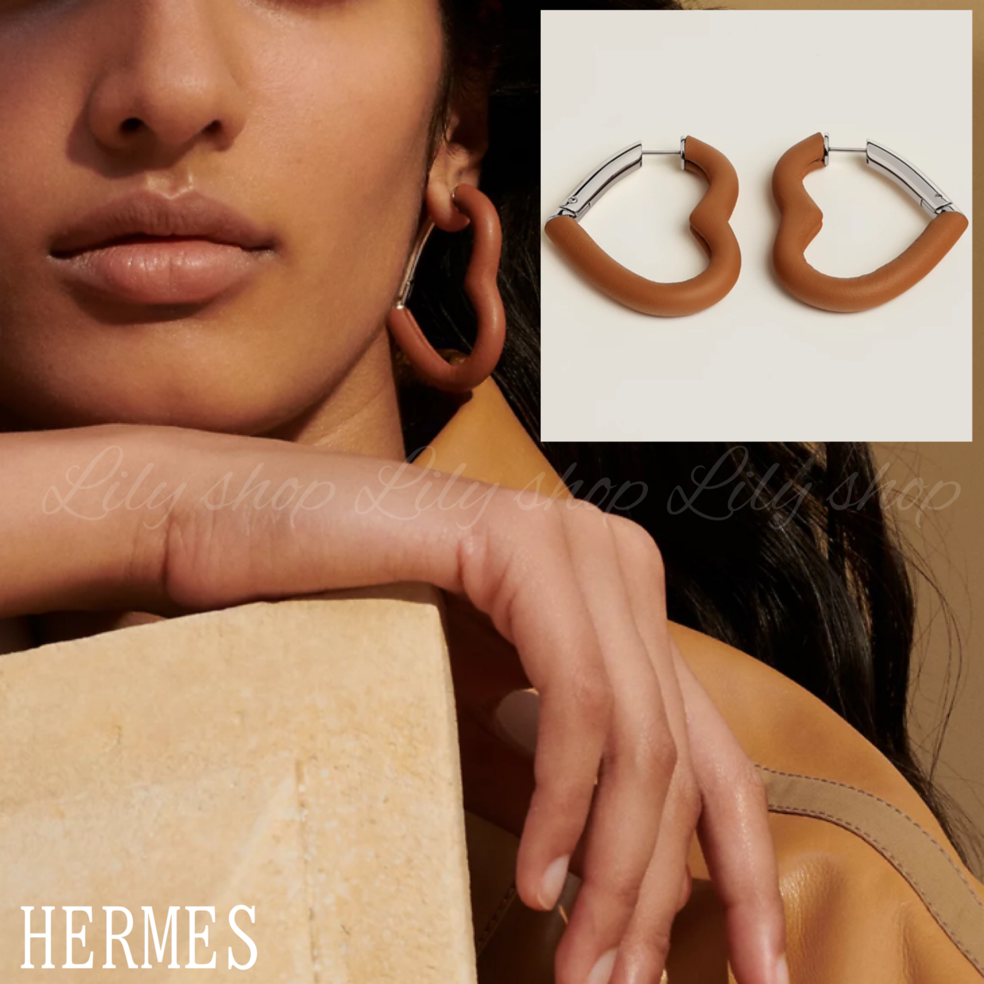 大きなハートが可愛すぎる◎【HERMES】ピアス