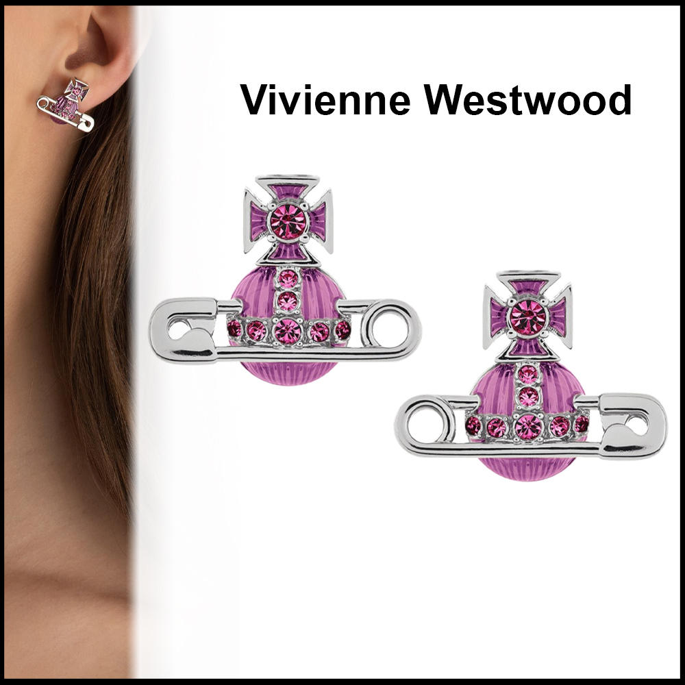 Vivienne Westwood★キティ ホワイト メタル ピンク イヤリング