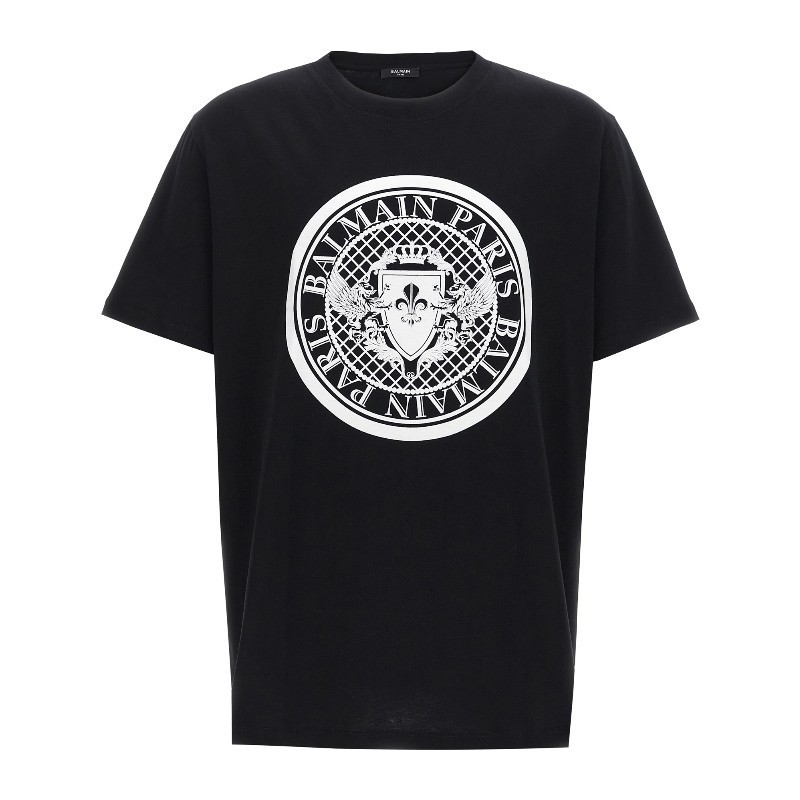 Tシャツ・カットソー BALMAIN SS25 Velvet logo t-shirt (EH1EG010BB17 EAB)
