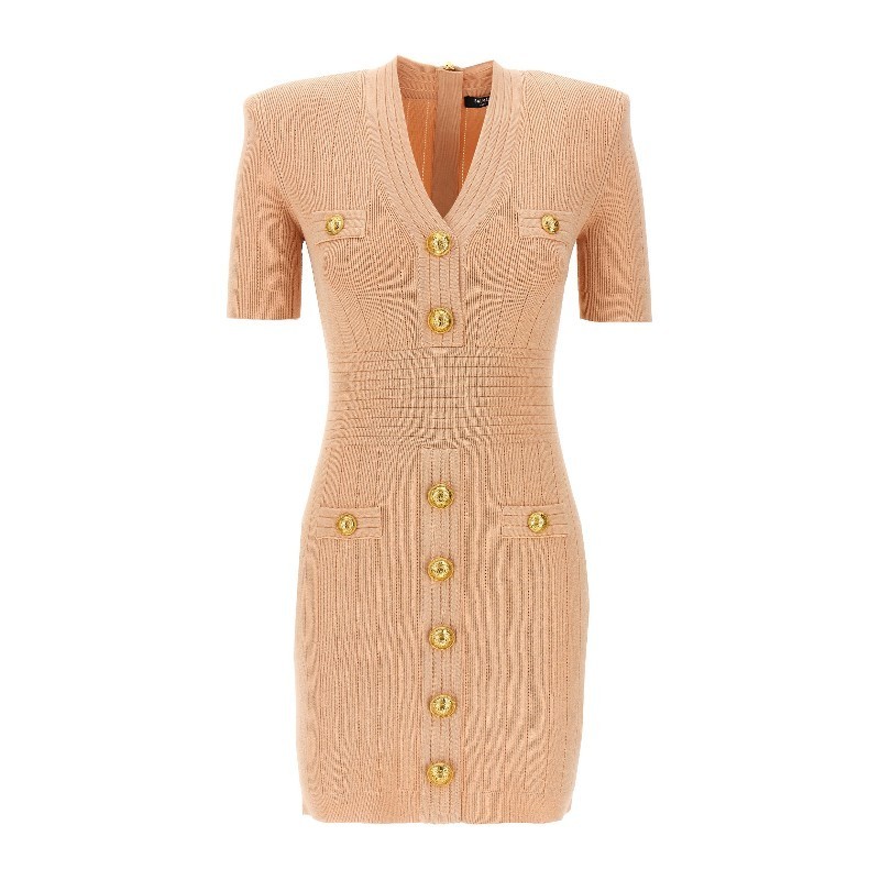 ワンピース BALMAIN SS25 'Chiocciola' dress (EF1R6045KB07 0LB)