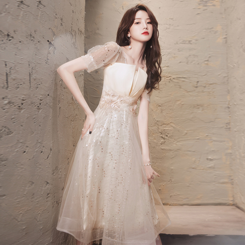 ウェディング キラキラ 結婚式 パーティー ドレス 韓国