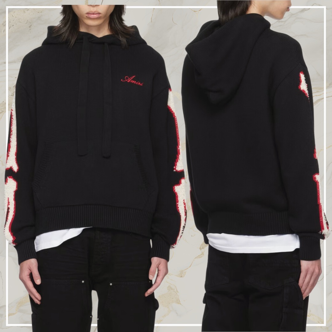 【完売必至】AMIRI インターシャ Bones パーカー