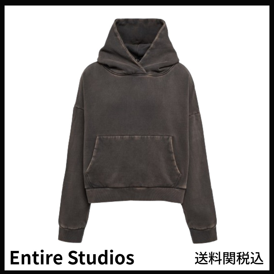 送料関税込★Entire Studios★ヘビーフード晒しコットンパーカー