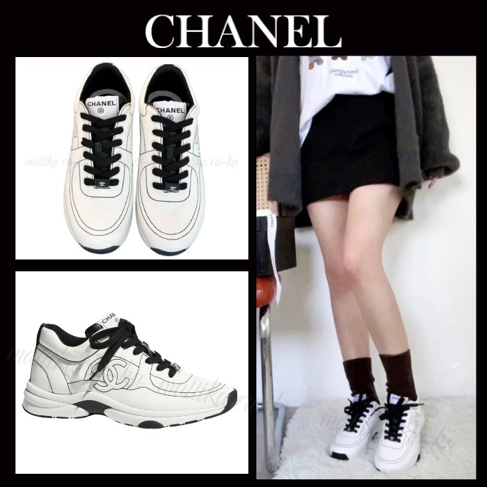 大人カジュアル☆【CHANEL】シャネル スニーカー ステッチ