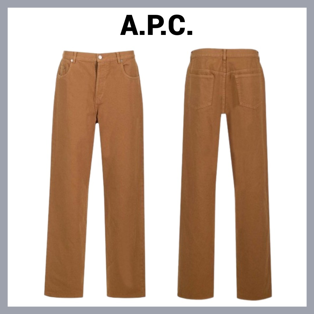 【A.p.c.】Fairfax ユニセックス バギー ジーンズ（ブラウン）
