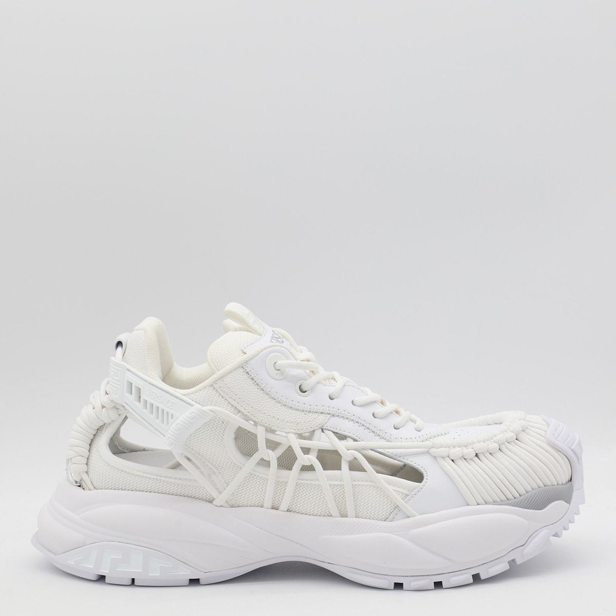 【送料&関税込】Versace White Leather And Fabric Mercury M_v