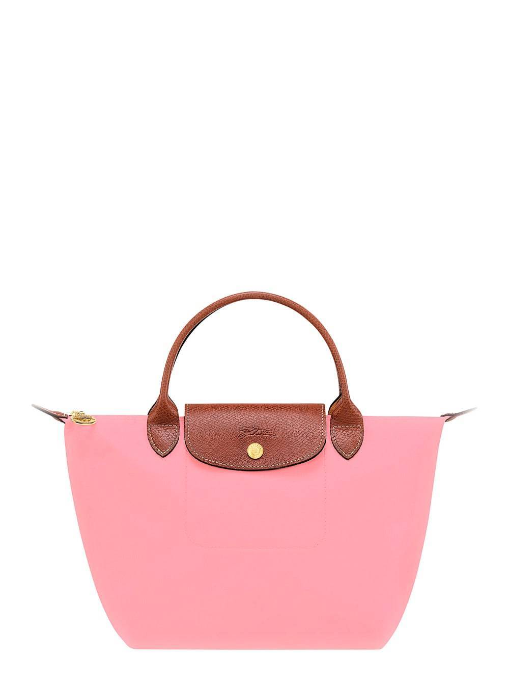 【送料&関税込】Longchamp le Pliage S Pink Handbag With Engr