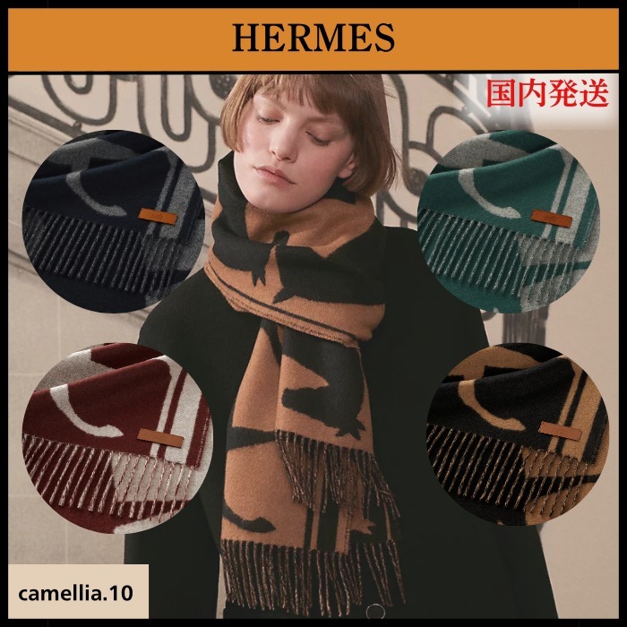 カシミヤのやさしさ【HERMES】カシミヤマフラーテット・ア・クー