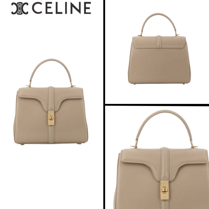 【CELINE】16（セーズ）バッグ カーフスキン ベージュ
