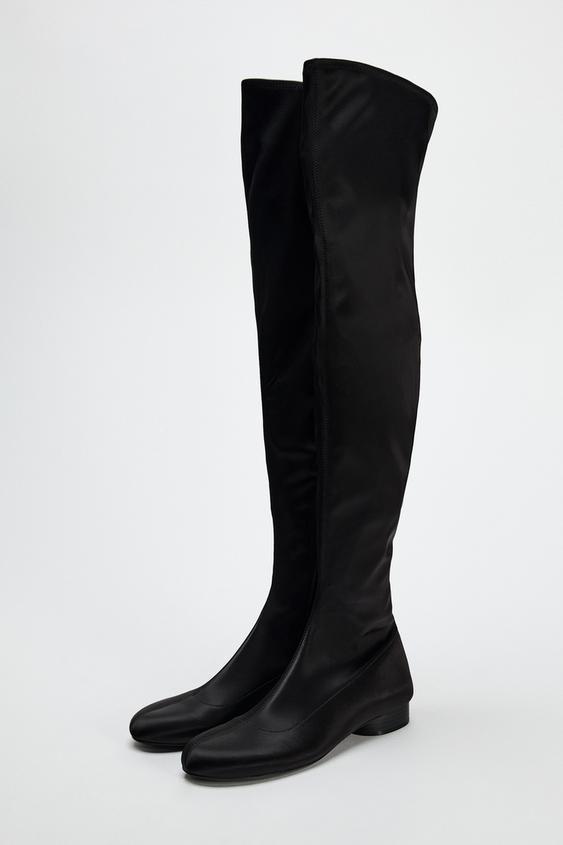 HEELED BOOTS WITH TOPSTITCHING - Black | ZARA United States