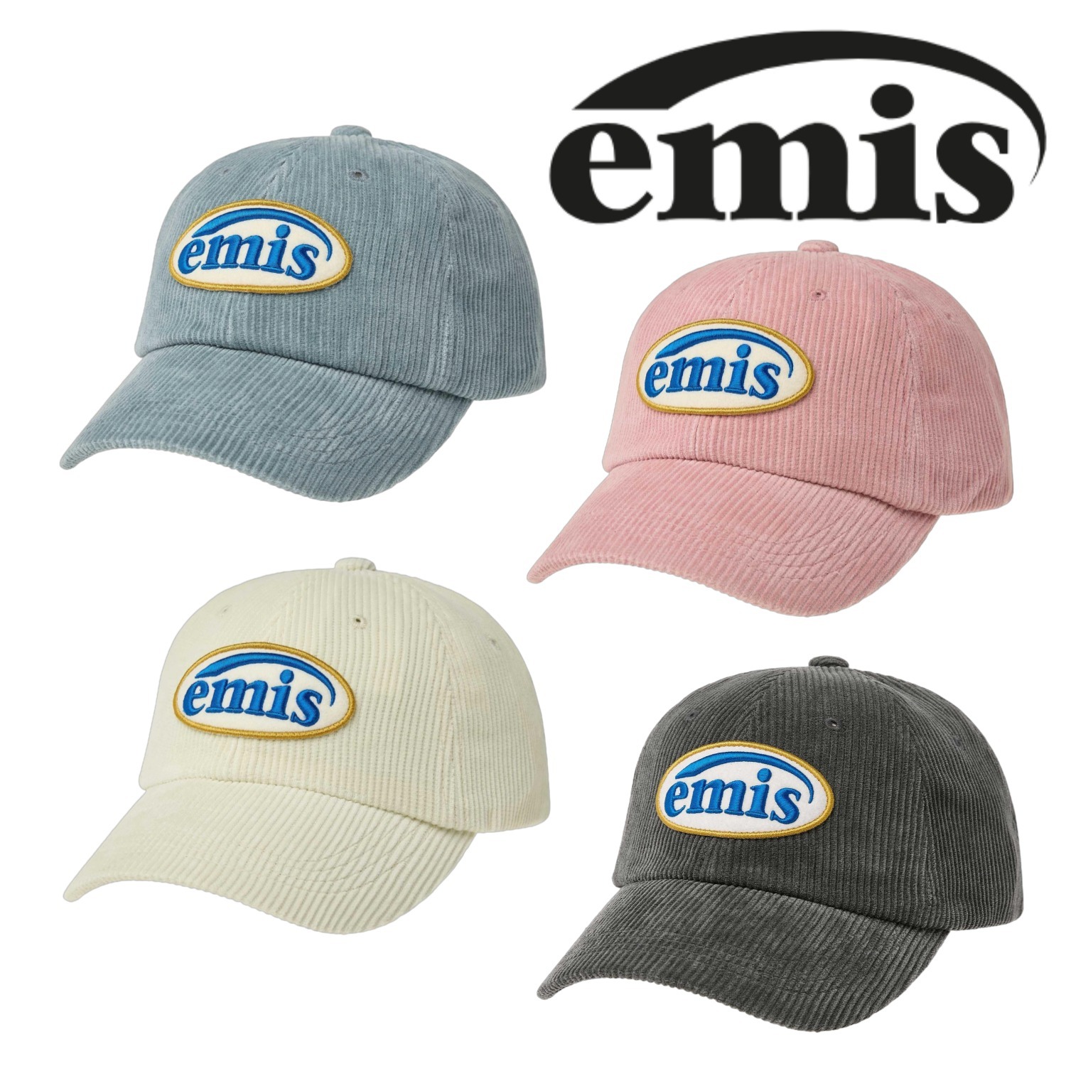 【EMIS】コーデュロイワッペンボールキャップ