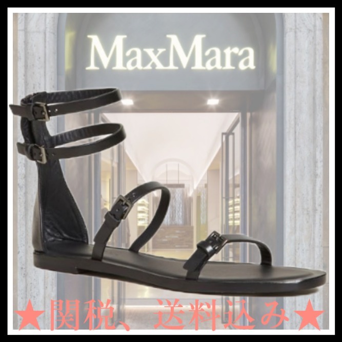 DT★Max Mara★evegflat レザーサンダル