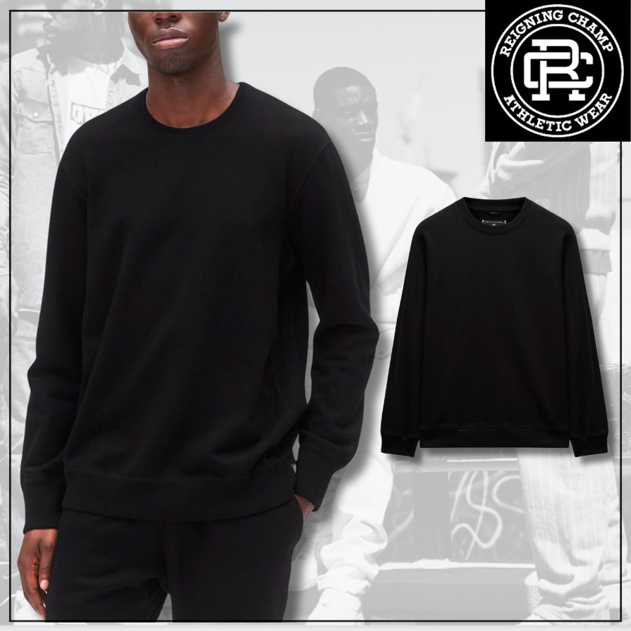 【REIGNING CHAMP】KYOTO BLACK テリー スリム スウェットシャツ