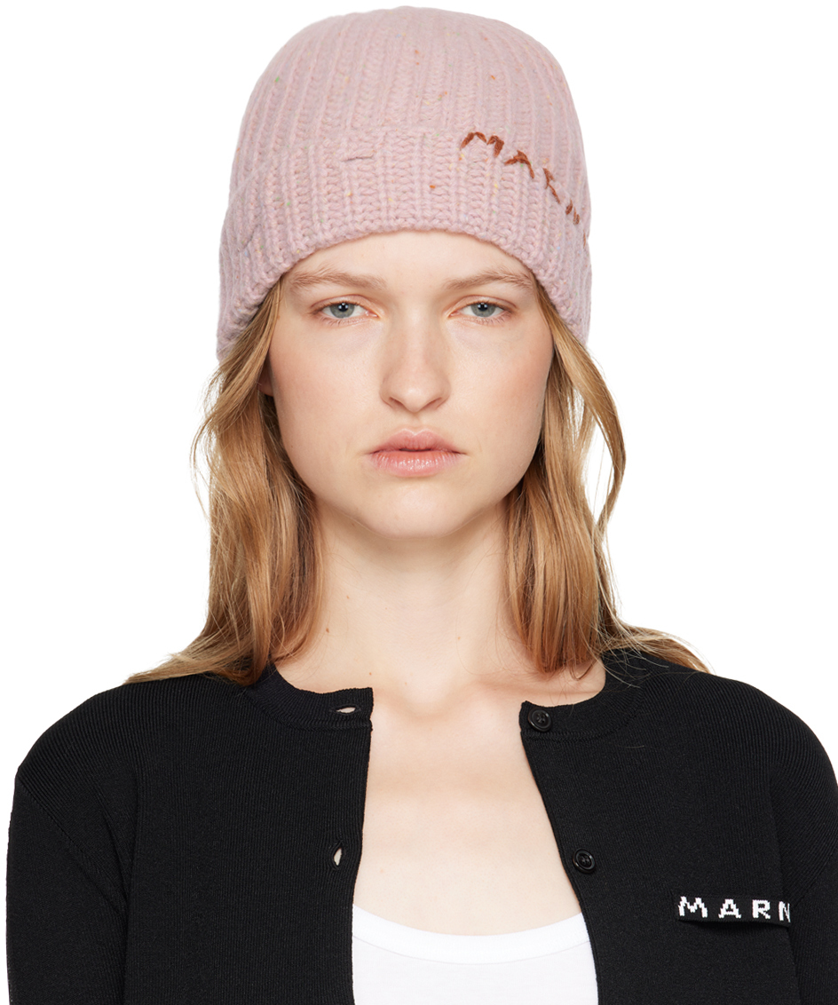 【関税込み】Marni ピンク シェットランドウール ビーニー