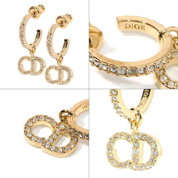 国内直営【DIOR】Clair D Lune ピアス メタル & クリスタル