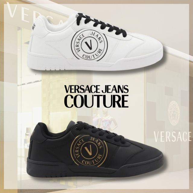 VERSACE JEANS* Couture ロゴ プリント スニーカー 送料関税込み