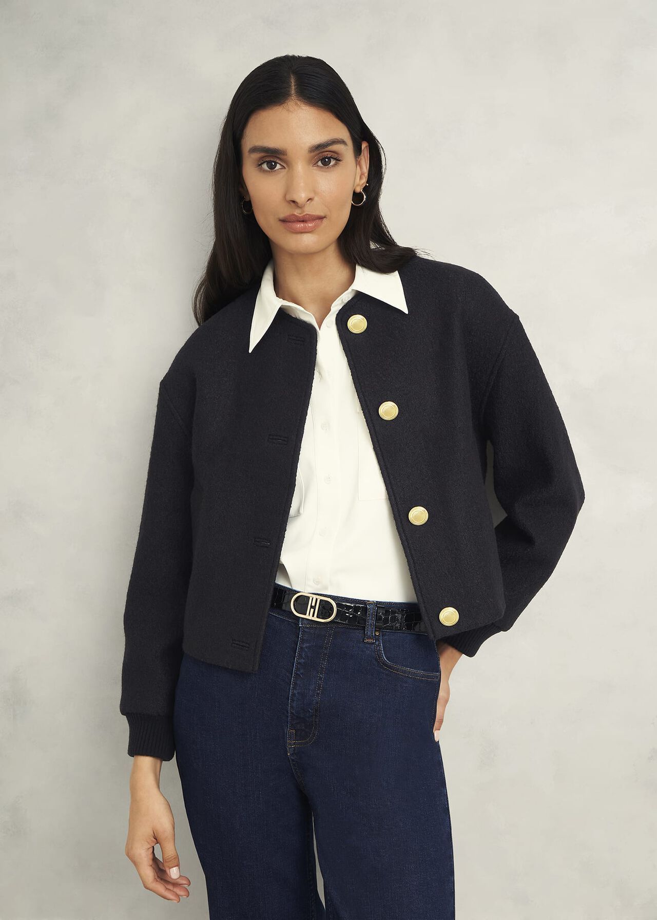 ★Hobbs London★ ウール エルシャム ボンバー ジャケット HOBBS LONDON】ウールエルシャムボンバージャケット