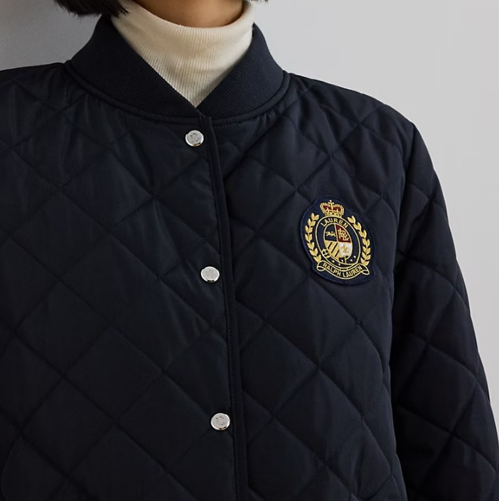 【Ralph Lauren】クレストパッチキルティングボンバージャケット Ralph Lauren クレストパッチ キルティング ボンバー ジャケット
