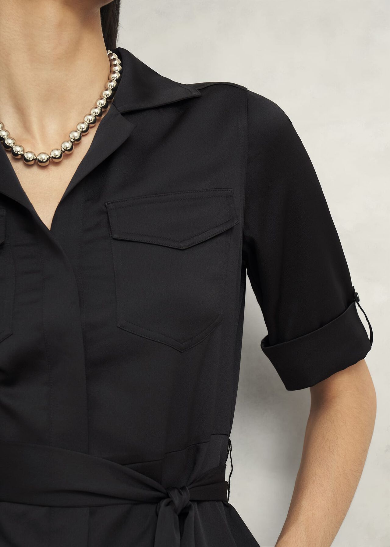 【HOBBS LONDON】タウンリー サテン ドレス HOBBS LONDON】タウンリー サテン ドレス