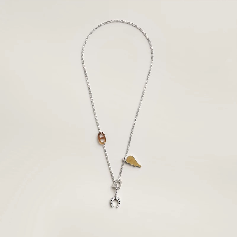 【モチーフパーツが可愛い♪】HERMES★ネックレス《Bon Voyage》