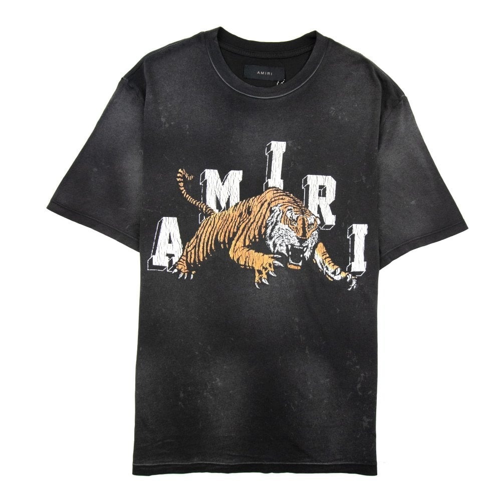 Amiri Vintage Tiger Tシャツ ブラック タイガープリントが魅力