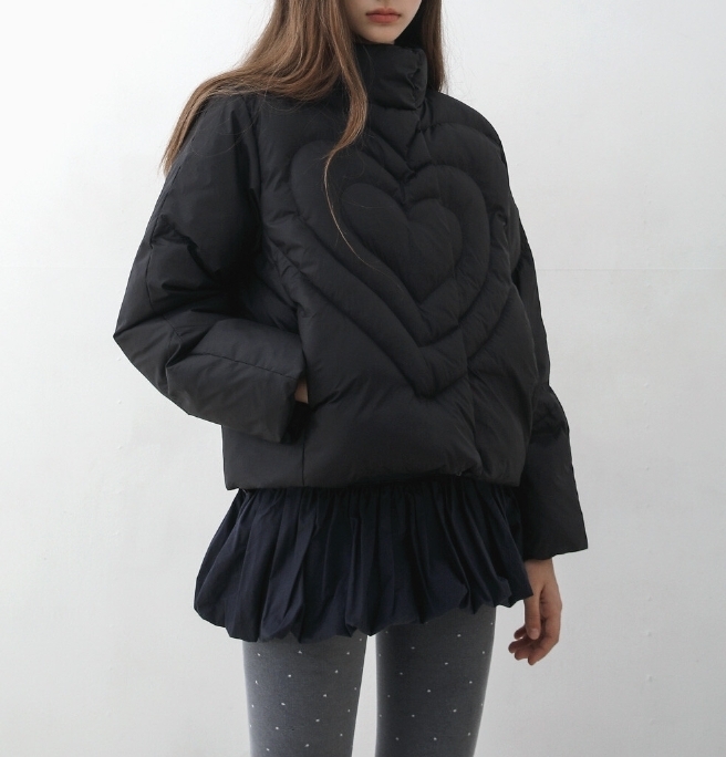 ☆送料・関税込☆Bad Blue★Heart Puffer Jacket★ BAD BLUE ♥ Heart Puffer Jacket/ 追跡付