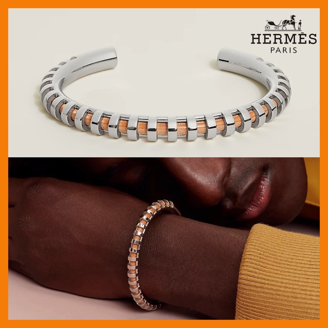 【洗練されたデザイン♪】HERMES★バングル《Jonc Rayures》
