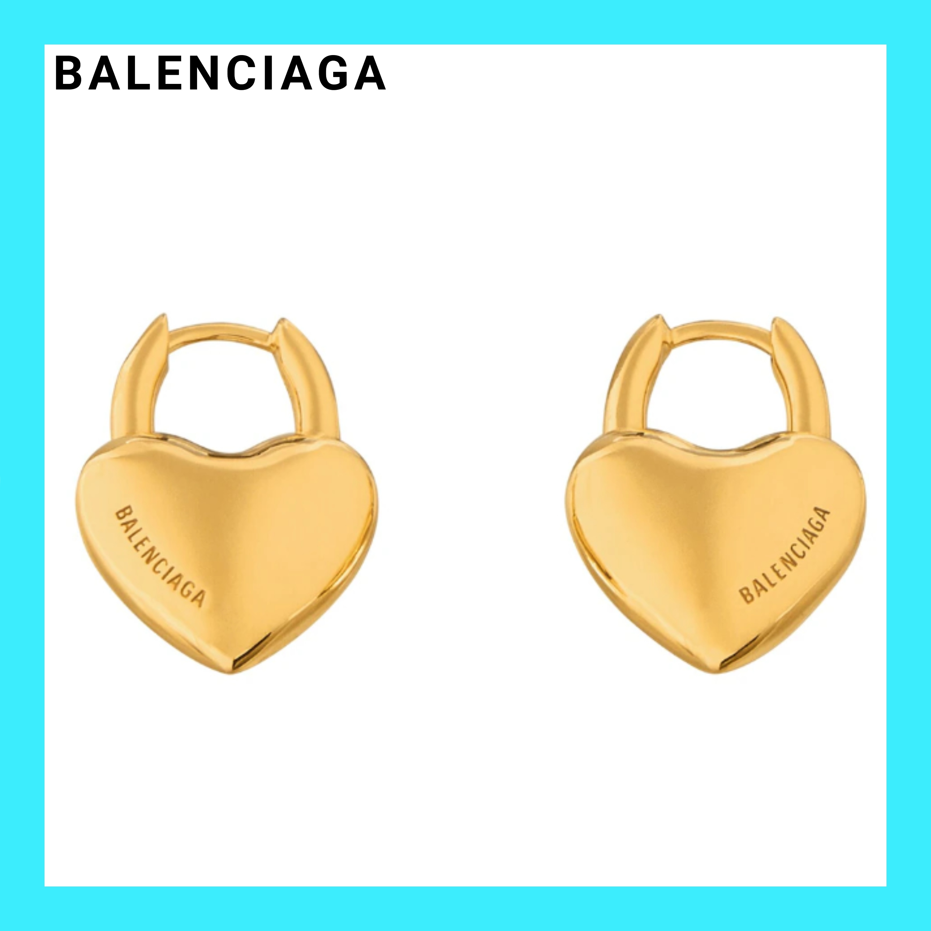関税込【BALENCIAGA】SKATE ゴールド ブラス ピアス (BALENCIAGA