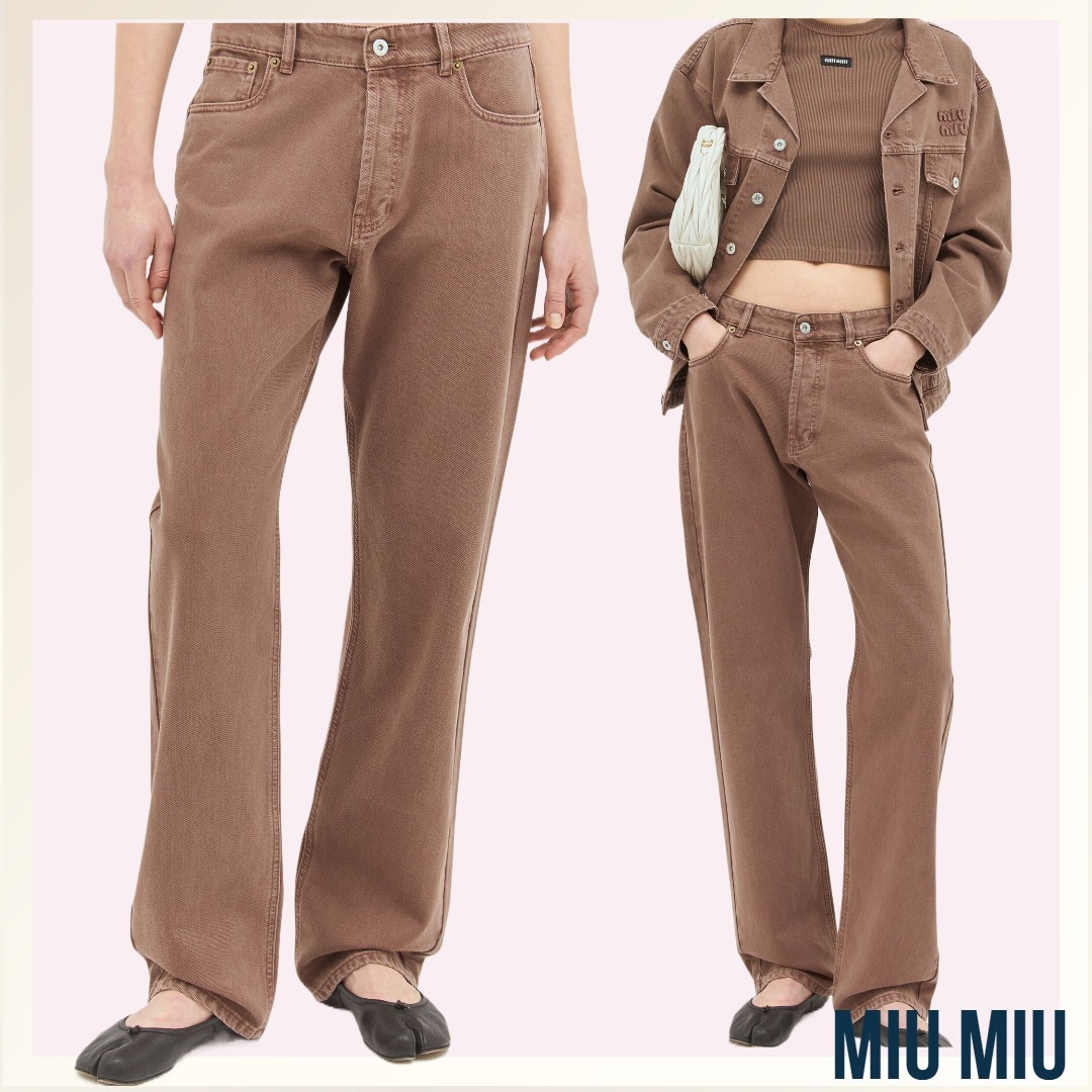 クラシックなデザインの≪Miu Miu≫ ファイブポケットジーンズ