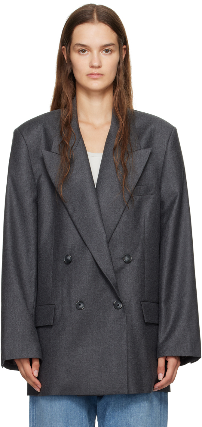 【関税込み】Rohe グレー ダブルジャケット