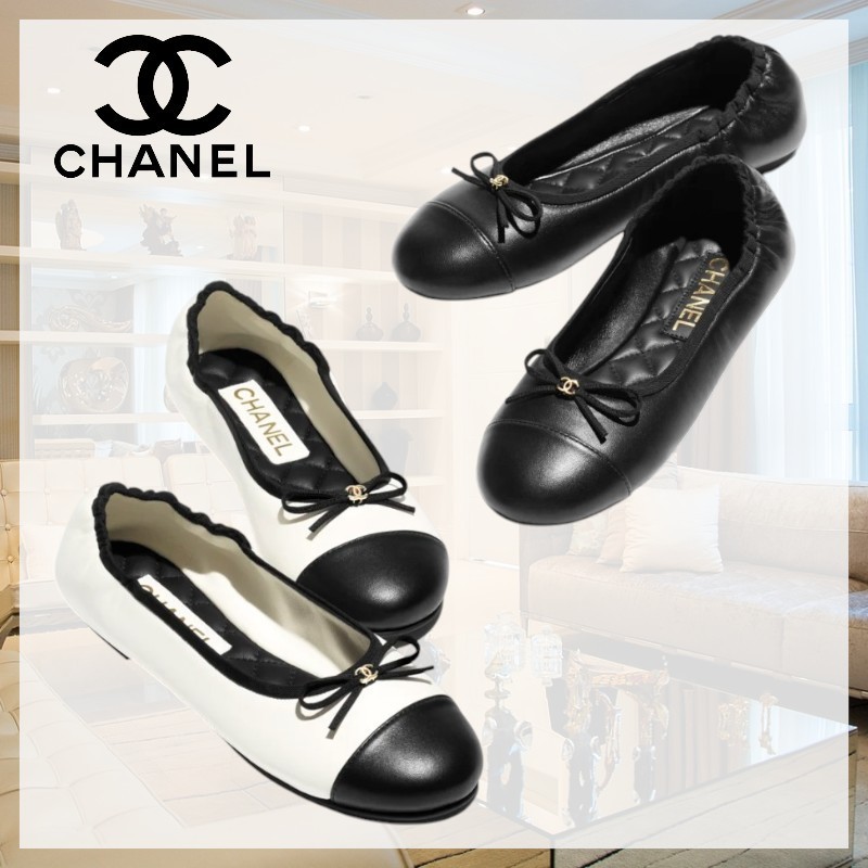 【お洒落な足元に♪】CHANEL CCロゴ バレリーナ シューズ