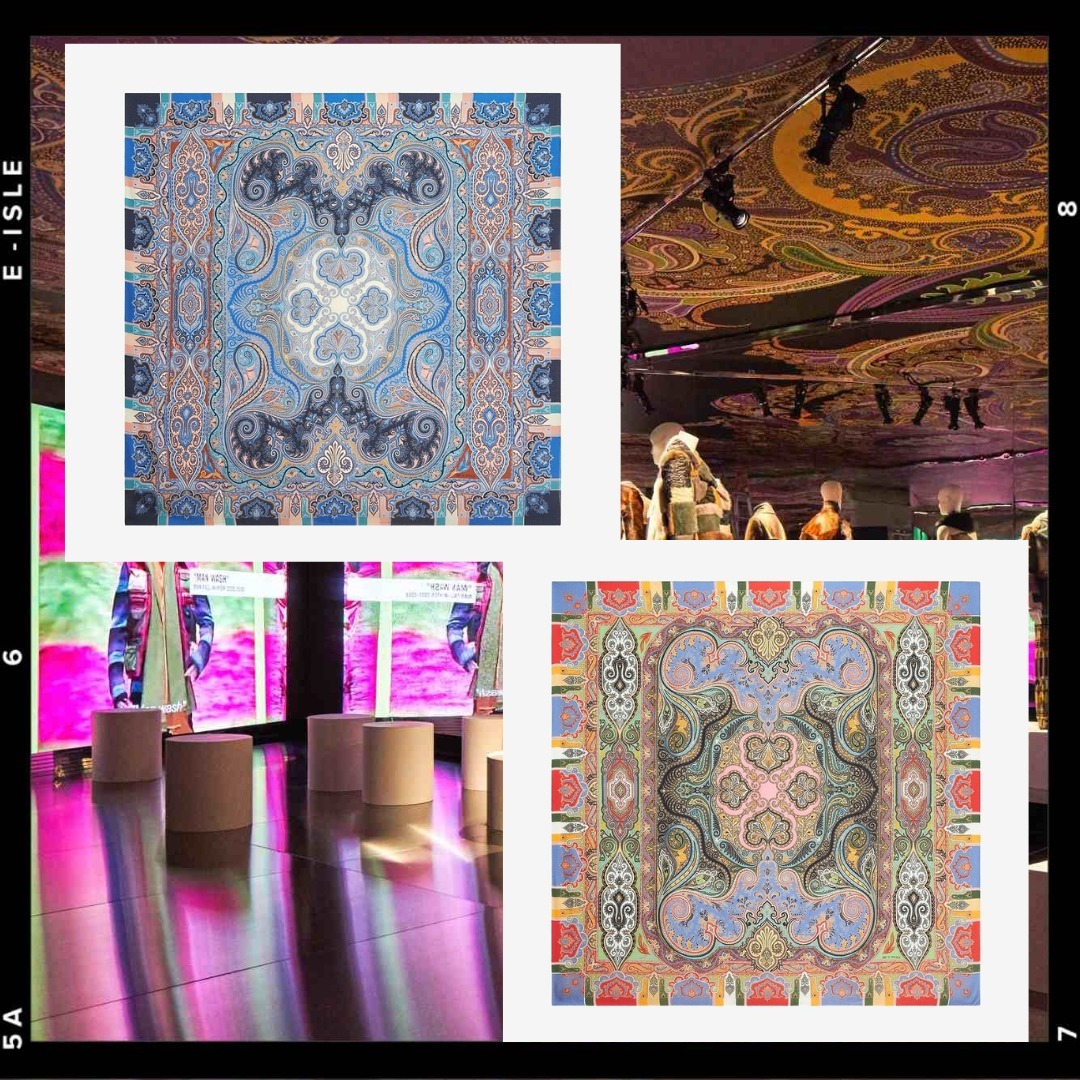 希少【ETRO】エトロ ペイズリーヴァインズ ショール