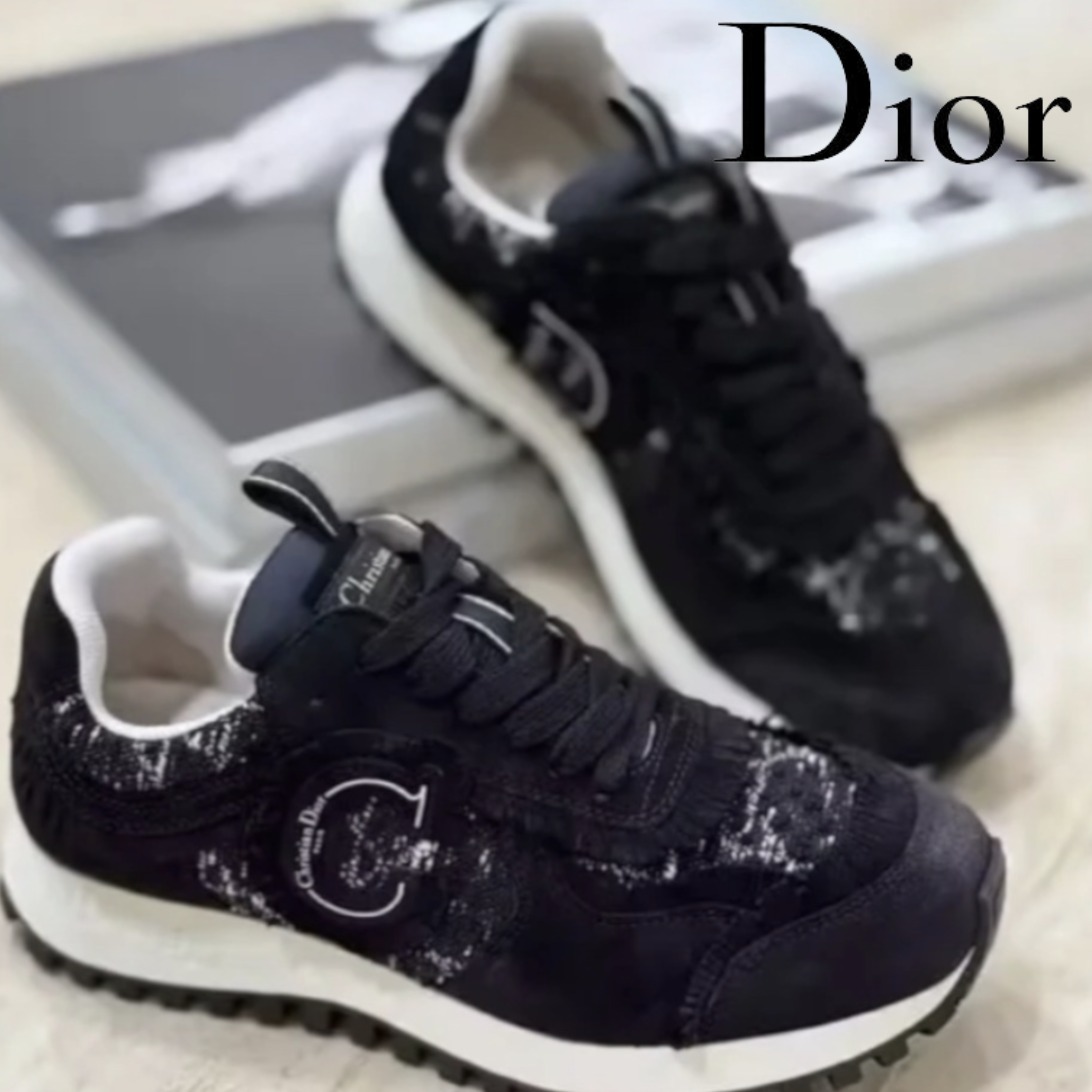 ☆エレガントなカジュアル感☆ C'est Dior スニーカー ブラック ☆エレガントなカジュアル感☆ C´est Dior スニーカー ブラック
