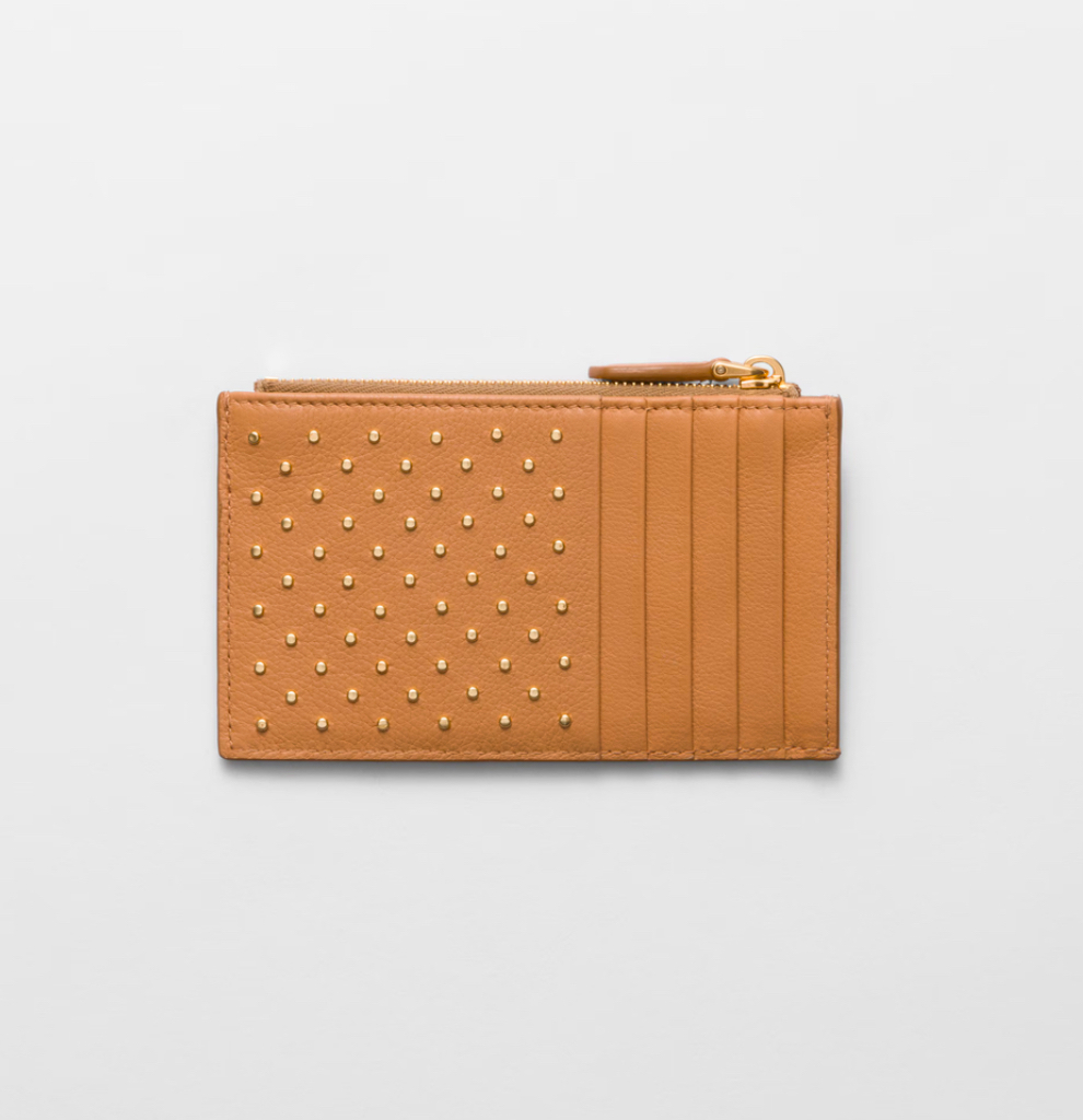 【プラダ】スタッズドレザー カードケース スタッズがポイント】PRADA スタッズドレザー カードケース