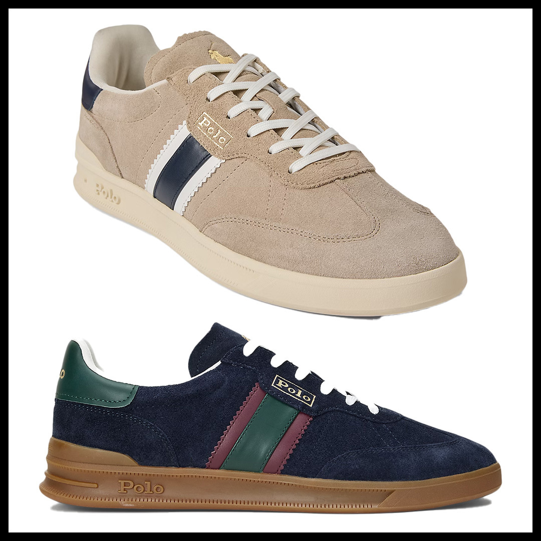Ralph Lauren ロゴ Heritage Aera スエード スニーカー