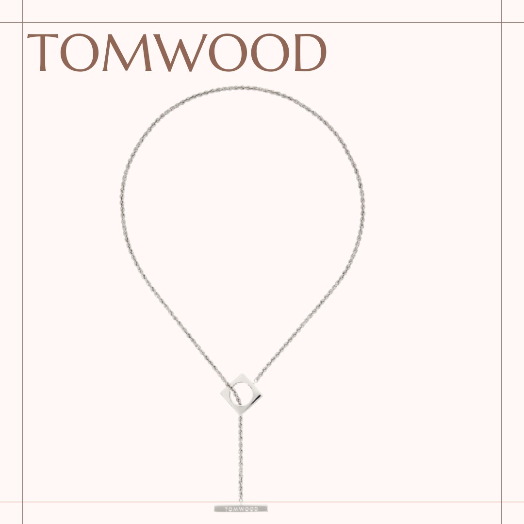 【新シーズン】TOMWOODスクエアロープチェーンネックレス