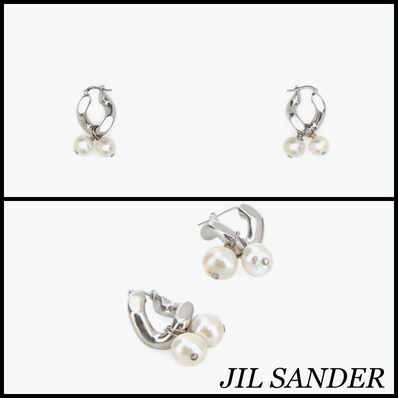 ネットオフ 送料得店  SANDER 関税込】◇JIL ジルサンダー◇フープ ピアス パール アクセサリー