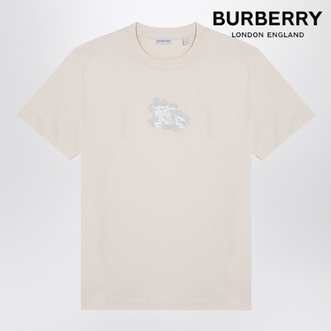 正規店買付【Burberry】ロゴ アイボリー コットン Tシャツ