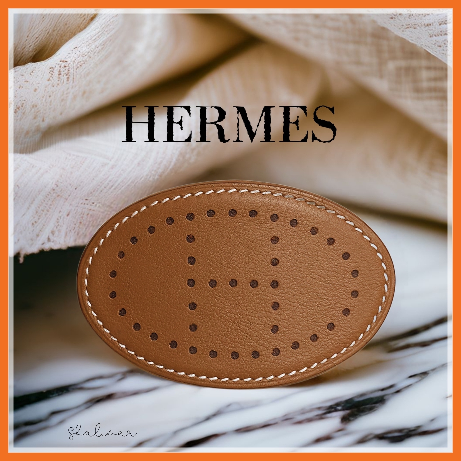 エレガントHERMES エルメス レザーバレッタ エヴリン PM