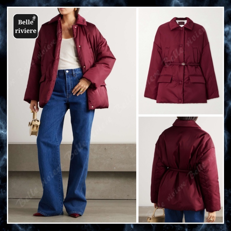 24AW new/GUCCI ベルト付パッド入りギャバジンジャケット Jacket