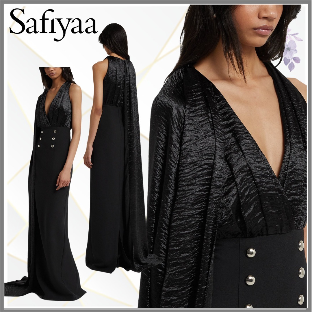 【Safiyaa】ユスフ ブラック ロングドレス